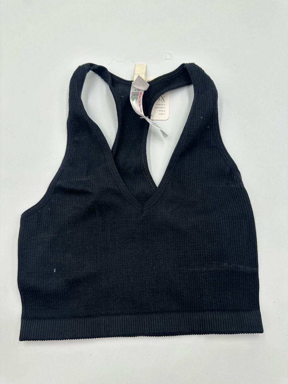 NWT FP Movement Tank Top Women's Size XS Black Free Throw Crop Tank